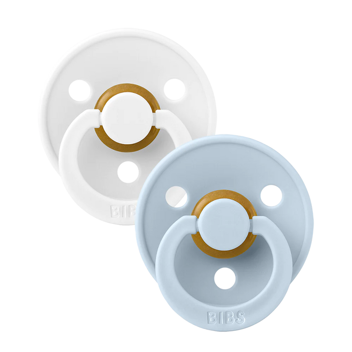 BIBS Round Colour Pacifiers - Size 2 (6-18m)