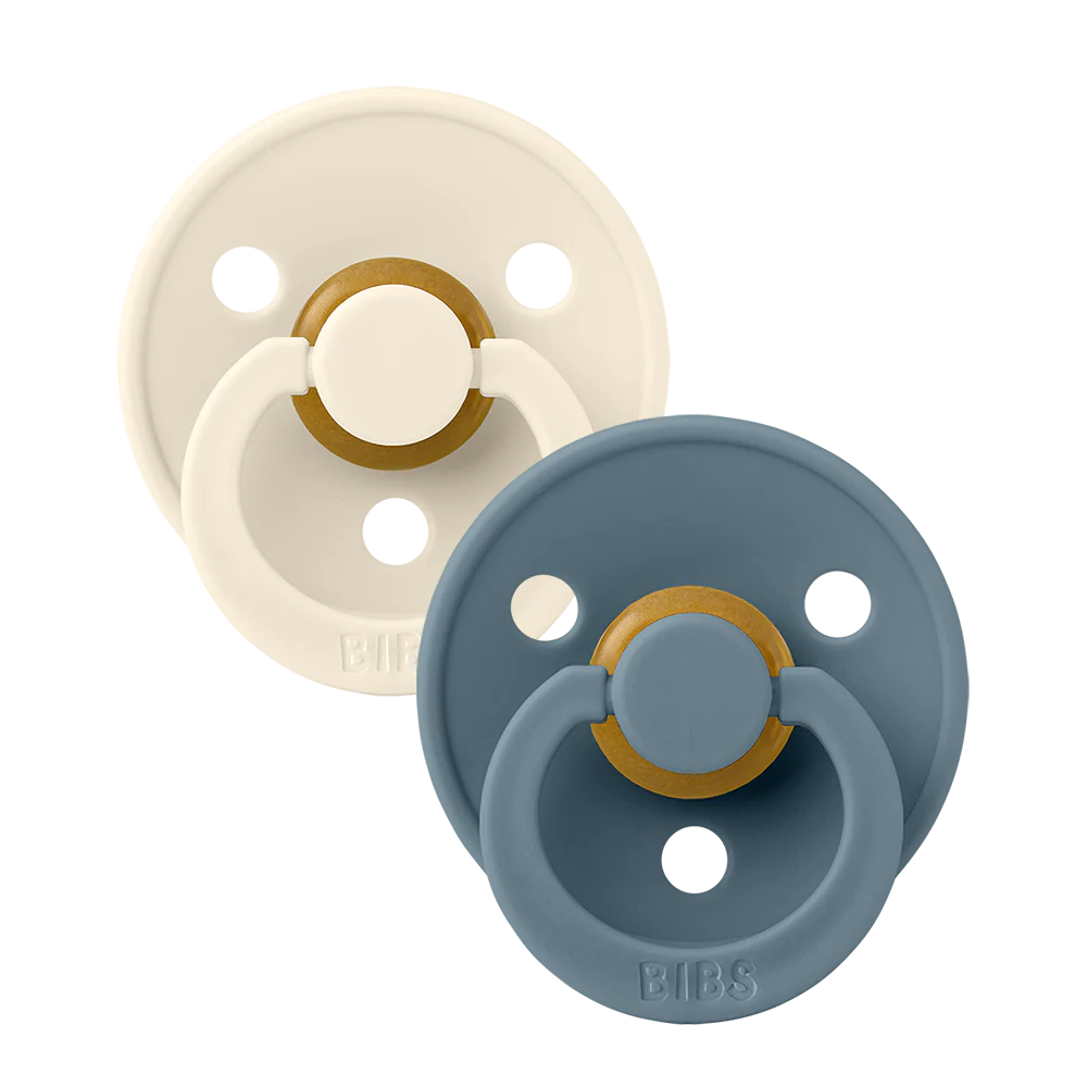 BIBS Round Colour Pacifiers - Size 2 (6-18m)