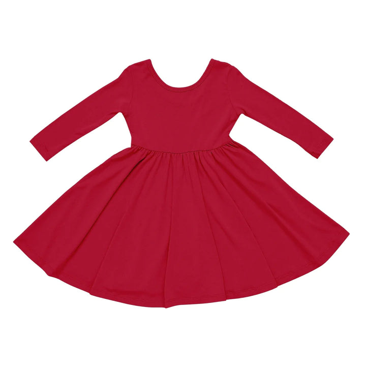 Kyte Baby Long Sleeve Twirl Dress - Cardinal
